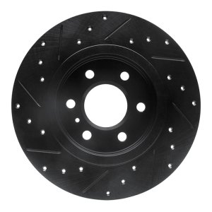 Buick Terraza Brake Rotor (1) - Rear Right - R1 Concepts - Drilled & Slotted - Black - `06-`09